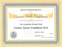 Cheyenne Can Canine Good Neighbor Certificate