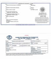 Cheyenne CERF & Am Registration Certificates